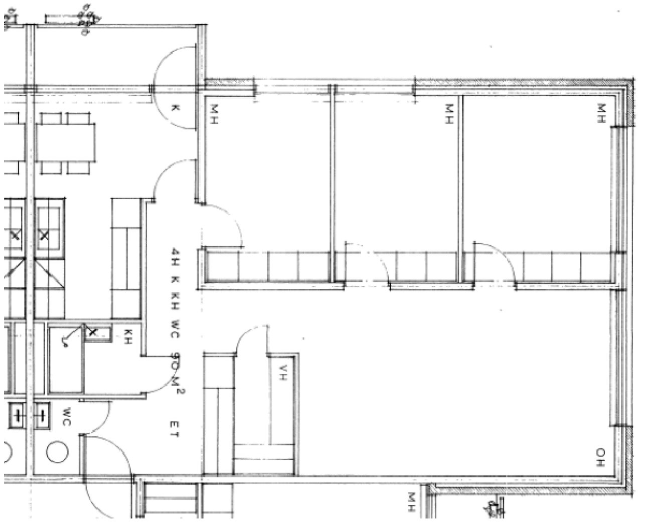 Plan arhitectural scanat, folosit ca intrare